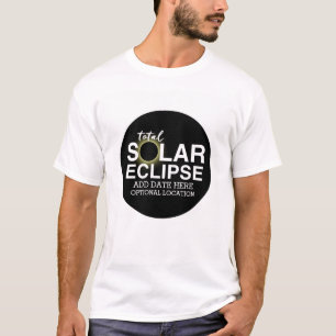 Camiseta Eclipse solar total - 2024 o fecha personalizado