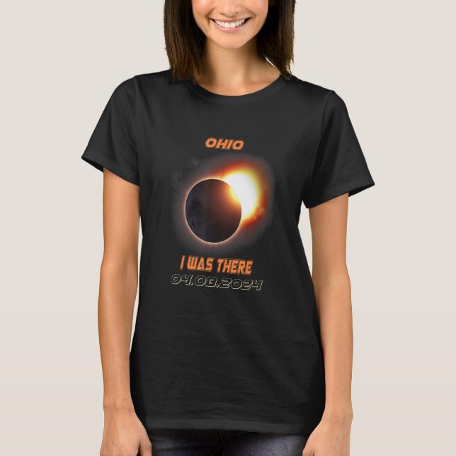 Camiseta Eclipse solar total 2024 Ohio (Anverso)