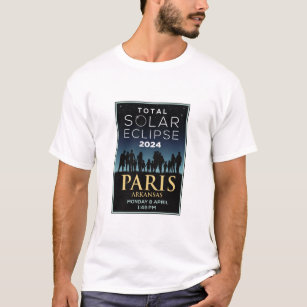 Camiseta Eclipse solar total 2024, París, Arkansas