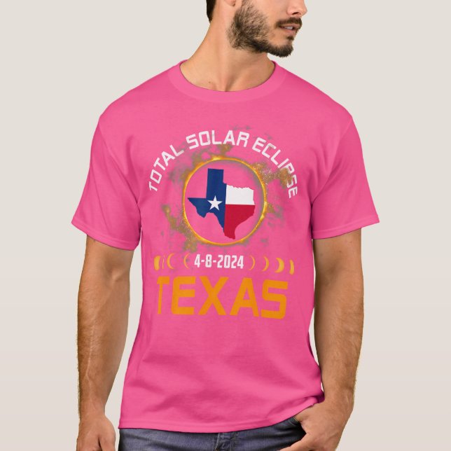 Camiseta Eclipse solar total 2024 Texas Norteamérica Astro (Anverso)