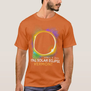 Camiseta Eclipse solar total 2024 Totalidad 040824 Vermont 