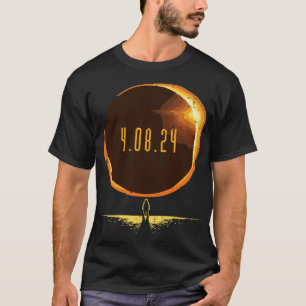 Camiseta Eclipse solar total 2024 Totalidad Abril 8 Hombres