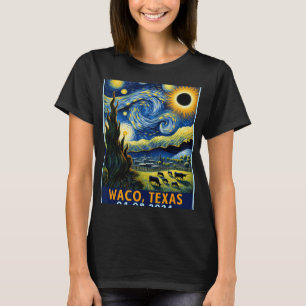 Camiseta Eclipse solar total 2024 Waco Texas Van Gogh Starr