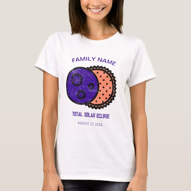 Camiseta Eclipse solar total 2026 Personalizado (Anverso)