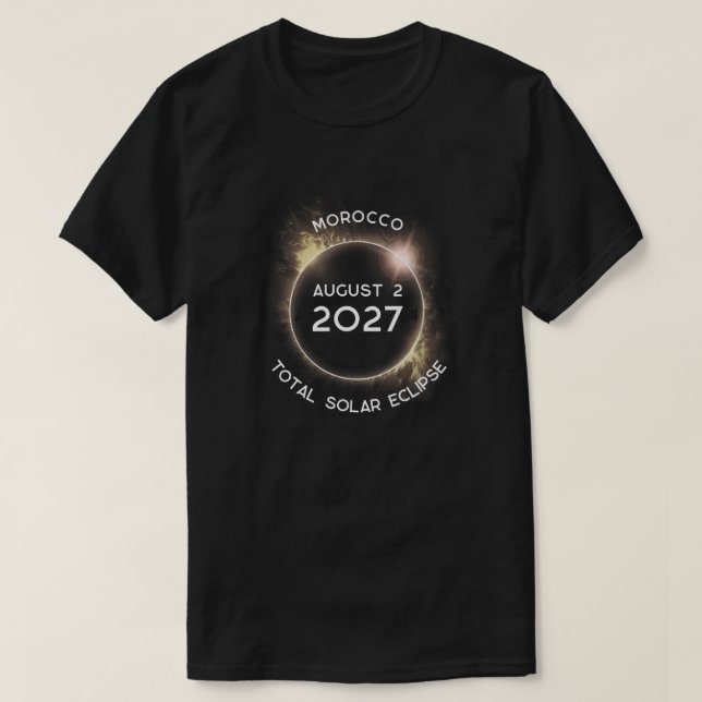 Camiseta Eclipse solar total 2027 (Diseño del anverso)
