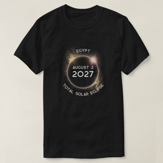 Camiseta Eclipse solar total 2027 Egipto (Diseño del anverso)