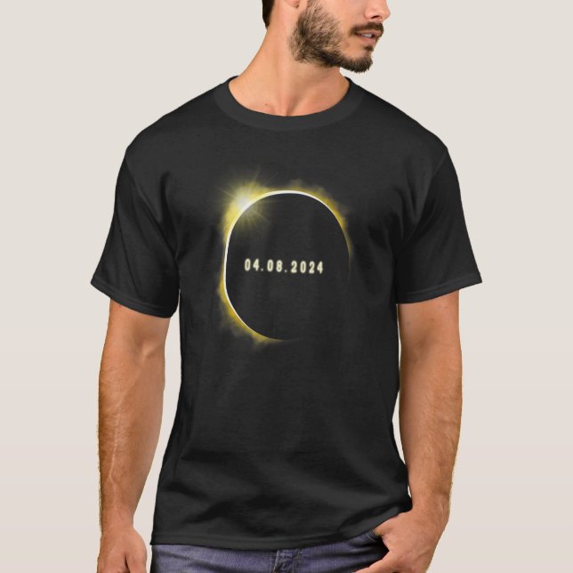 Camiseta Eclipse solar total 4 8 2024 Totalidad Solar total (Anverso)