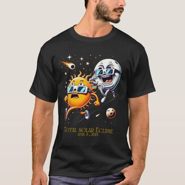 Camiseta Eclipse solar total 8-4-2024 Episodios de luna de  (Anverso)