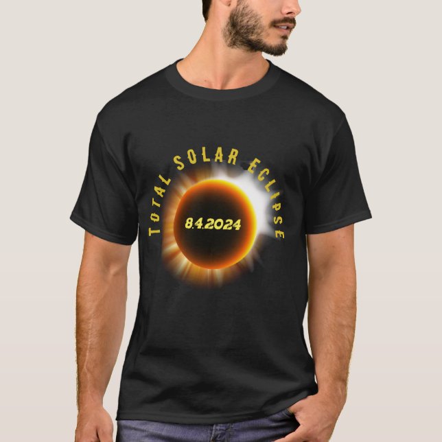 Camiseta eclipse solar total 8/4/2024 Estados Unidos (Anverso)