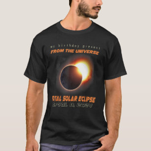 Camiseta Eclipse solar total 8 abr. 2024 cumpleaños