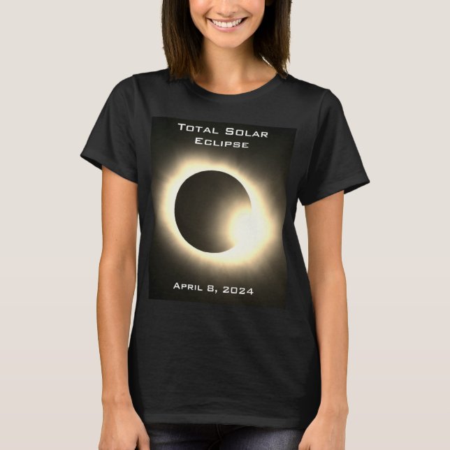 Camiseta Eclipse solar total 8 de abril de 2024 (Anverso)