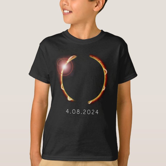 Camiseta Eclipse solar total 8 de abril de 2024 (Anverso)