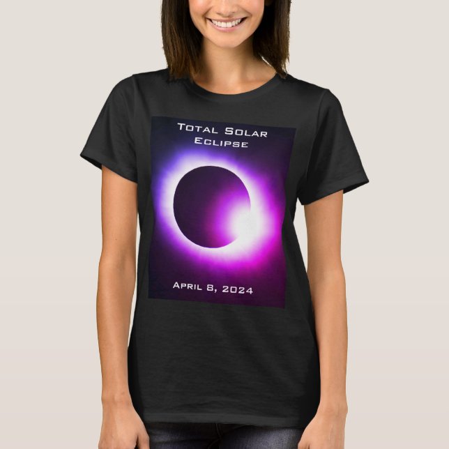 Camiseta Eclipse solar total 8 de abril de 2024 (Anverso)