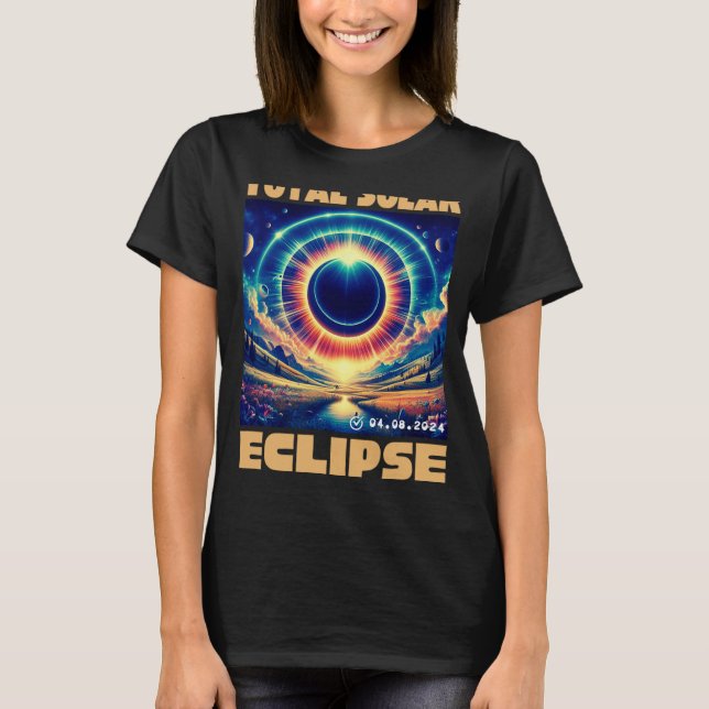 Camiseta Eclipse solar total 8 de abril de 2024 Eclip solar (Anverso)