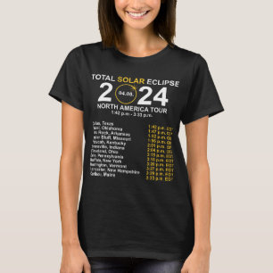 Camiseta Eclipse Solar Total 8 De Abril Ruta Del Eclipse