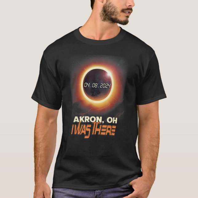Camiseta Eclipse solar total Akron Ohio OH (Anverso)