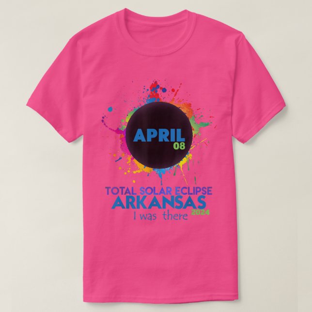 Camiseta Eclipse solar total Arkansas 2024 Totalit colorido (Diseño del anverso)