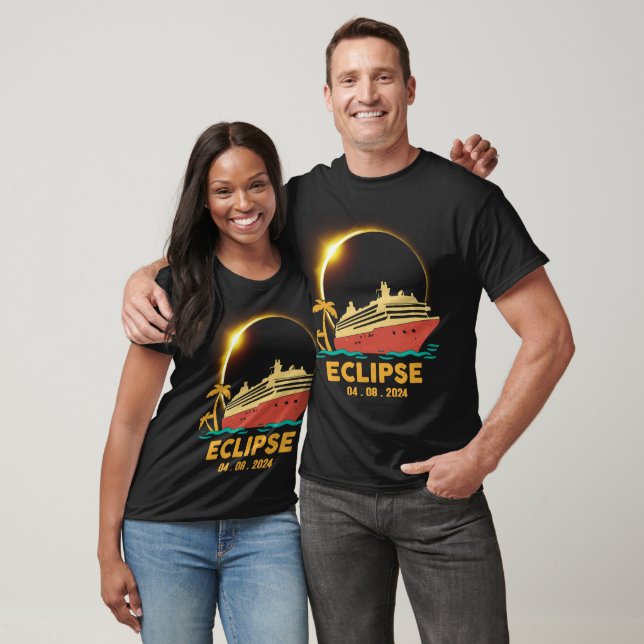 Camiseta Eclipse solar total barco de crucero 2024 (Unisexo)