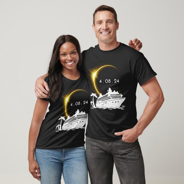 Camiseta Eclipse solar total barco de crucero 2024 (Unisexo)