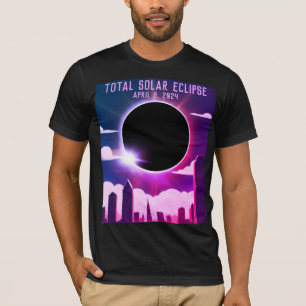 Camiseta Eclipse solar total CITY 8 de abril de 2024 luna d