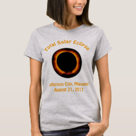 Camiseta Eclipse solar total (Ciudad Jefferson, Misuri)