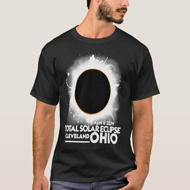 Camiseta Eclipse Solar Total Cleveland Ohio 8 De Abril De 2 (Anverso)