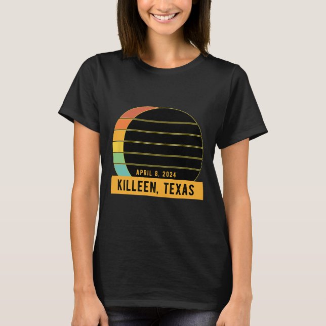 Camiseta Eclipse Solar Total De 2024 En Killeen Texas (Anverso)