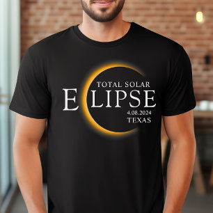 Camiseta Eclipse solar total de 2024 Texas Black & Gold mod