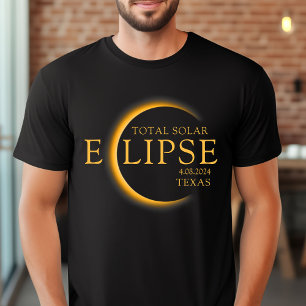 Camiseta Eclipse solar total de 2024 Texas Black & Gold mod
