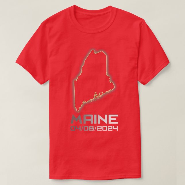 Camiseta Eclipse solar total de astronomía de Maine America (Diseño del anverso)
