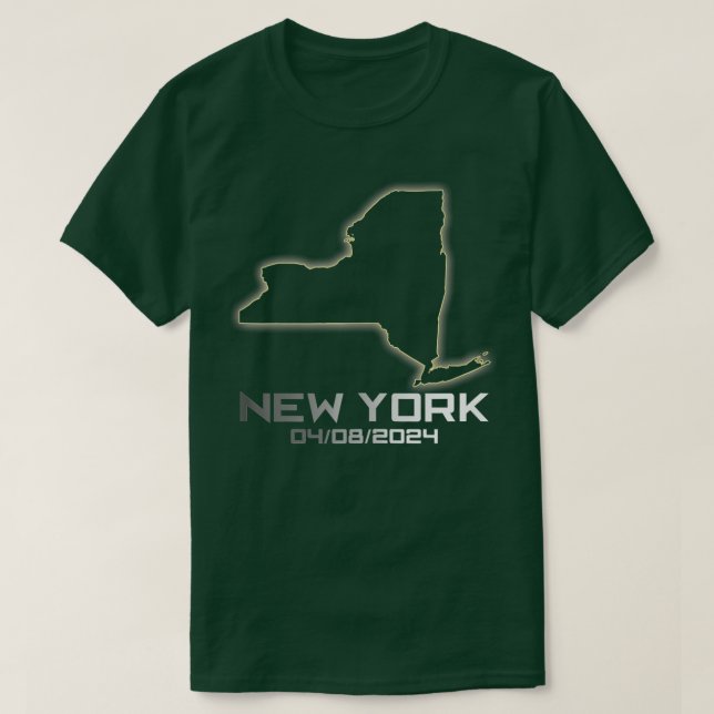 Camiseta Eclipse solar total de astronomía de Nueva York Am (Diseño del anverso)