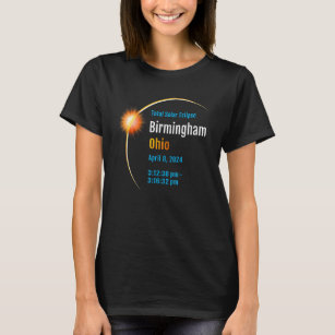 Camiseta Eclipse solar total de Birmingham Ohio 2024 1