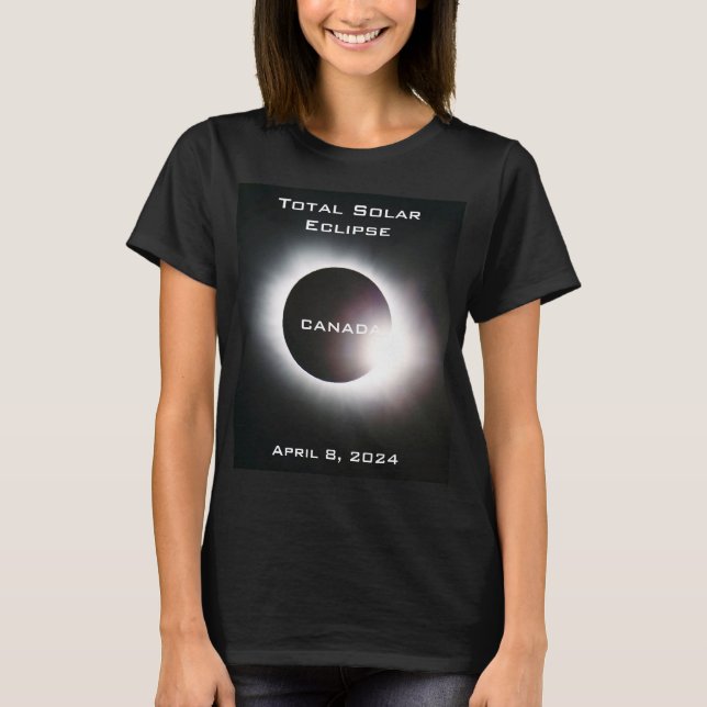 Camiseta Eclipse solar total de CANADÁ 8 de abril de 2024 (Anverso)