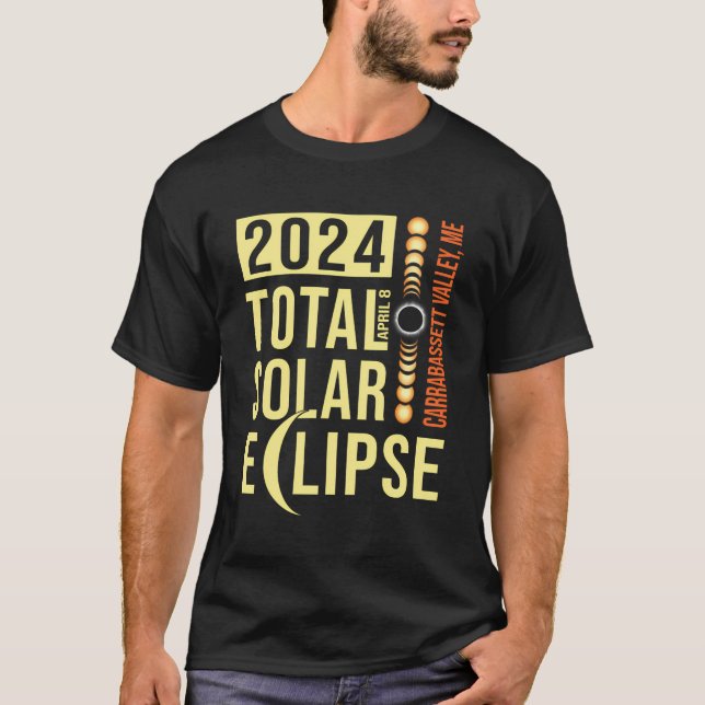 Camiseta Eclipse solar total de Carrabassett Valley Maine a (Anverso)