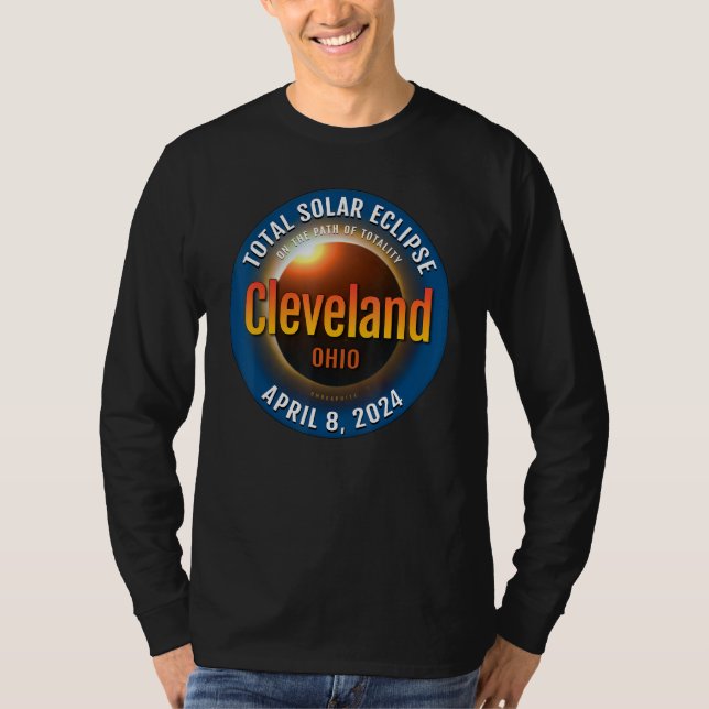 Camiseta Eclipse solar total de Cleveland Ohio 2024 3 (Anverso)