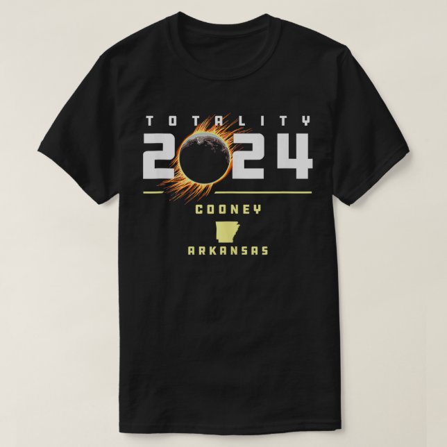 Camiseta Eclipse solar total de Cooney Arkansas 2024 (Diseño del anverso)