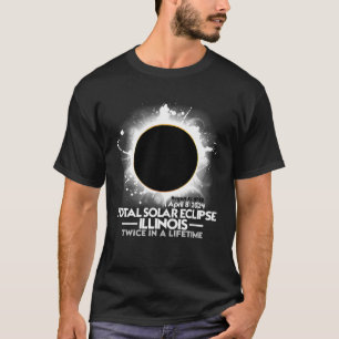 Camiseta Eclipse solar total de dos veces en la vida ILLINO