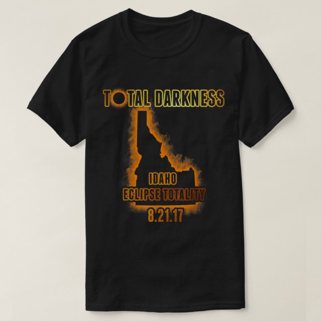 Camiseta Eclipse solar total de Idaho 21 de agosto de 2017  (Diseño del anverso)