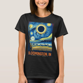 Camiseta Eclipse solar total de Indiana 2024 Noche estrella
