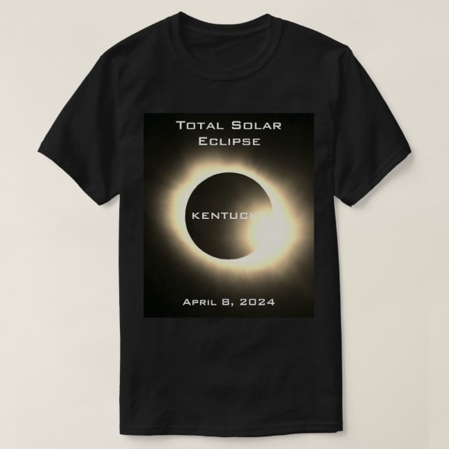 Camiseta Eclipse solar total de KENTUCKEY 8 de abril de 202 (Diseño del anverso)