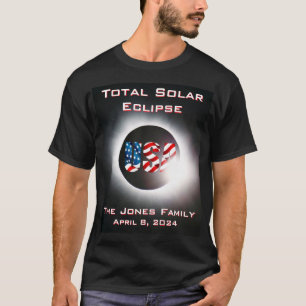 Camiseta Eclipse solar total de la FLAG de EE.UU. 8 de abri