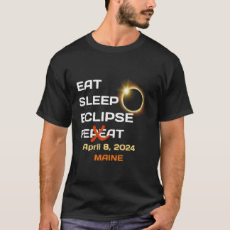 Camiseta Eclipse solar total de Maine Gracioso Abril 8 2024