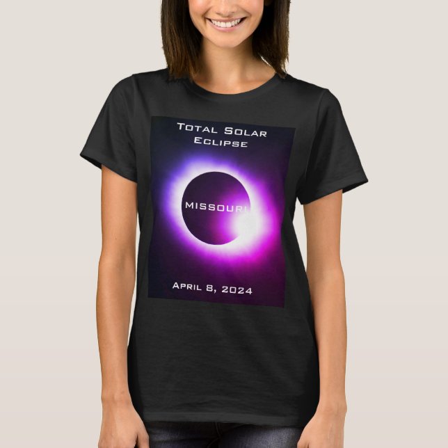 Camiseta Eclipse solar total de Missouri 8 de abril de 2024 (Anverso)