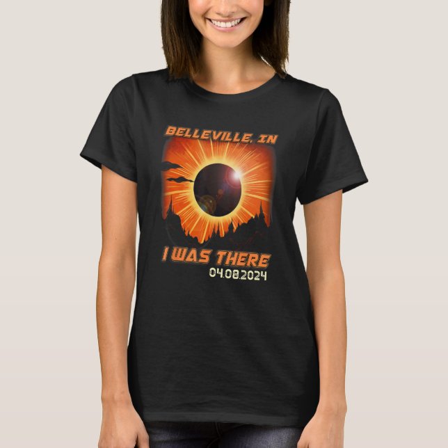Camiseta Eclipse solar total de montaña Senderismo Bellevil (Anverso)