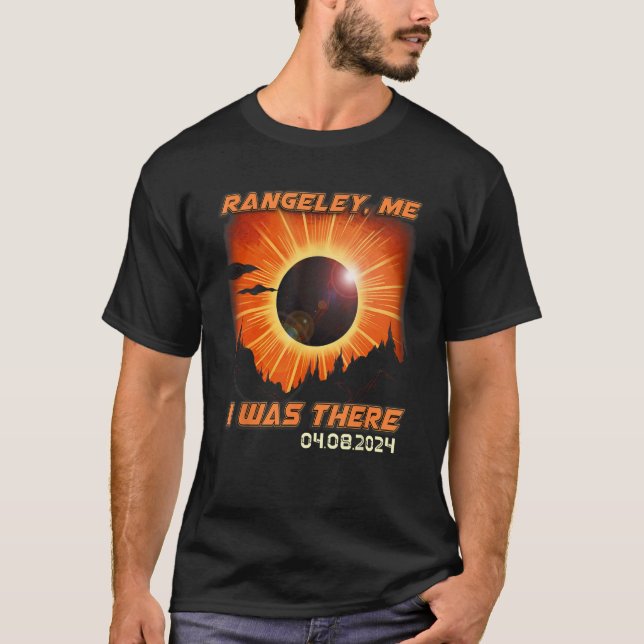 Camiseta Eclipse solar total de montaña Senderismo Rangeley (Anverso)
