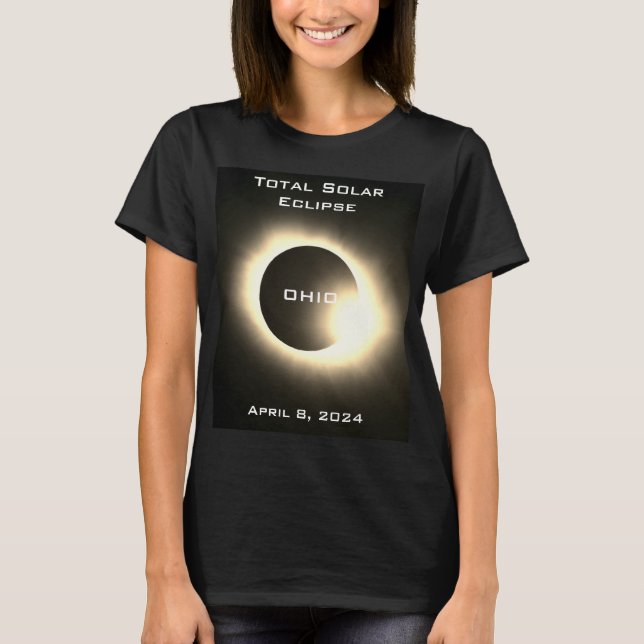 Camiseta Eclipse solar total de OHIO 8 de abril de 2024 (Anverso)