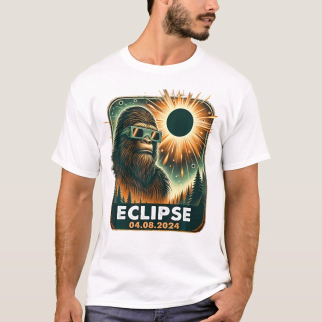 Camiseta Eclipse solar total de pies gigantes 2024 Eclipse  (Anverso)