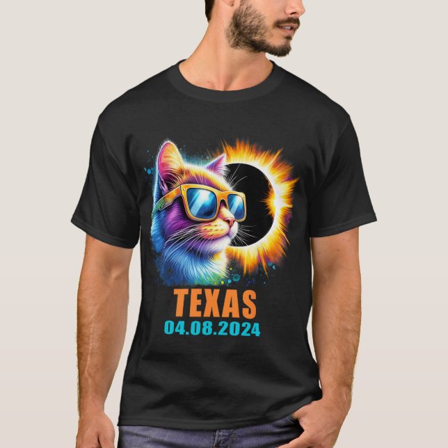Camiseta Eclipse solar total de Texas 2024 Eclipse solar de (Anverso)