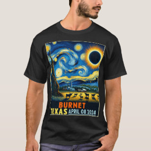 Camiseta Eclipse solar total de Texas 2024 Noche estrellada
