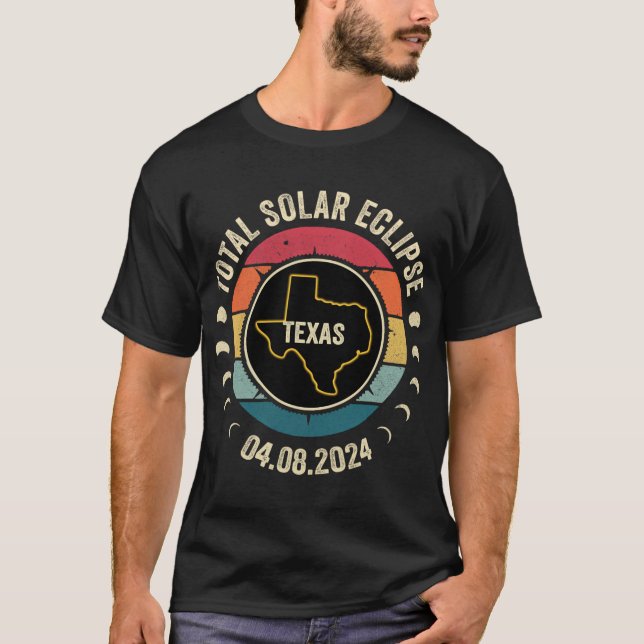 Camiseta Eclipse solar total de Texas 2024 Totalidad americ (Anverso)
